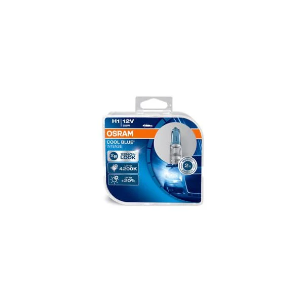 Osram 2x Lâmpadas Cool Blue Intense 55W 12V P14.5s H1 - 64150CBI-02