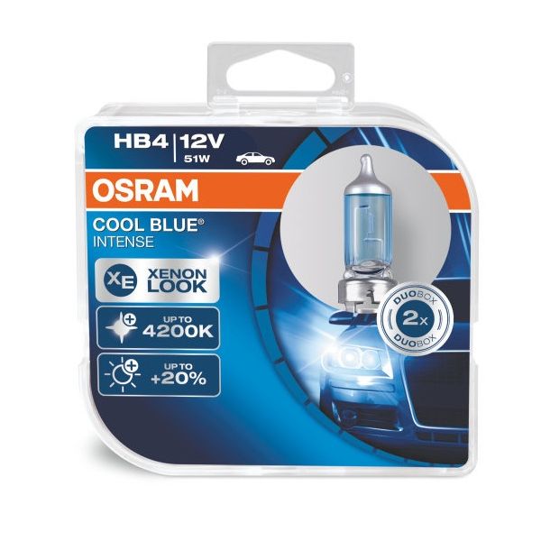 Osram Lâmpadas Cool Blue Intense 51W 12V P22d HB4 - 9006CBI
