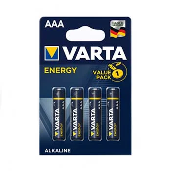 Pilhas AAA LR03 Alcalinas 1.5V 1100mAh Varta Energy 4un x 2un