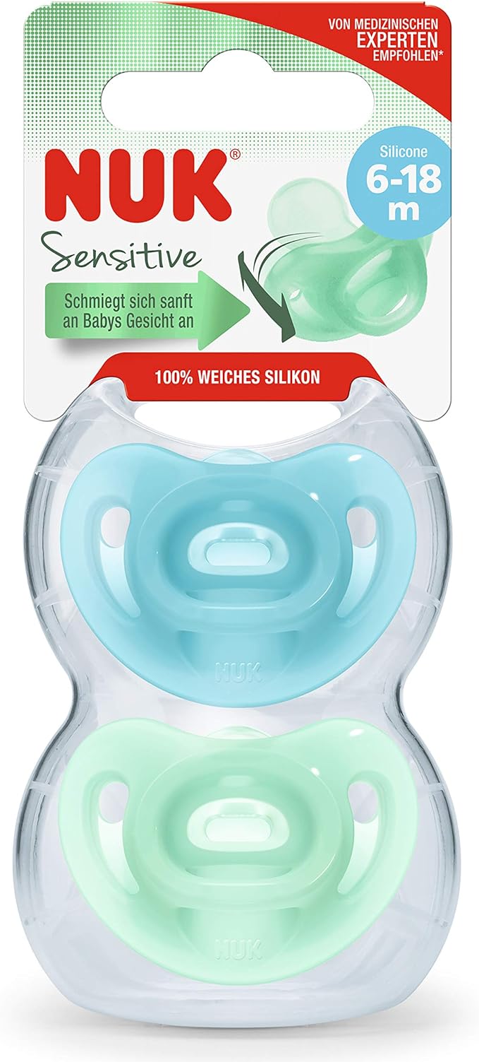 NUK Chupeta Sensitive Silicone 6-18M 2 Unidades