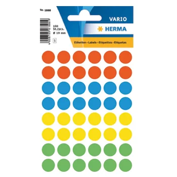 Etiquetas Redondas 13mm Sortido Herma1851 240un