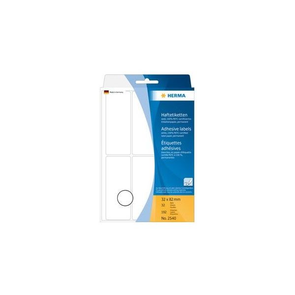 Herma Pack 192 Etiquetas Autocolantes Ourivesaria 32x82mm - 2540