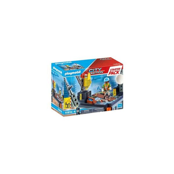 Playmobil City Action Plataforma de Construção do Pacote Inicial - 70816