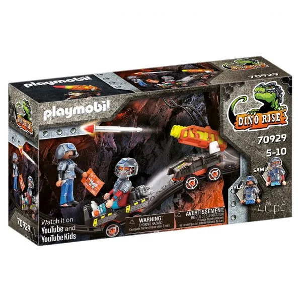 Playmobil Dino Mine Carro Míssil 40 Peças - 70929
