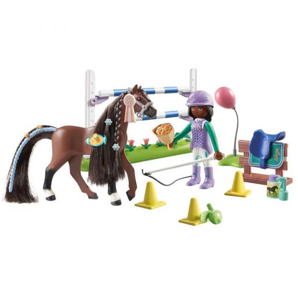 Playmobil Horses of Waterfall Salto de Cavalos com a Zoe e o Blaze - 71355
