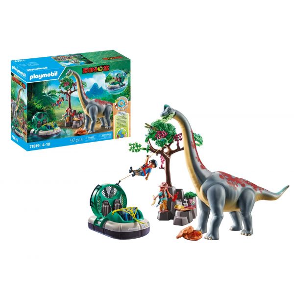 Playmobil Dinos Braquiossauro Com Hovercraft - 71819