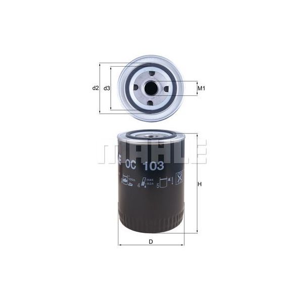 Mahle Filters Filtro de Óleo - OC103