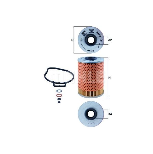 Mahle Filters Filtro de Óleo - OX151D