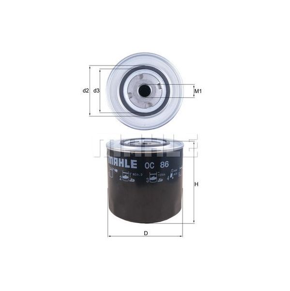 Mahle Filters Filtro de Óleo - OC86