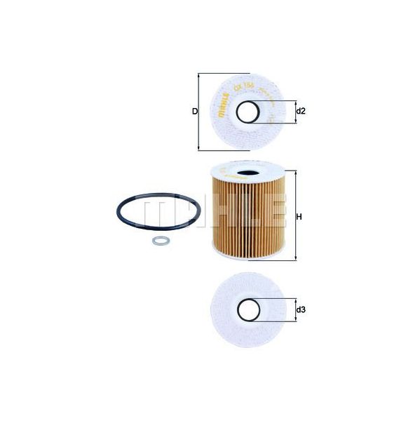 MAHLE FILTERS Filtro de Óleo - OX156D