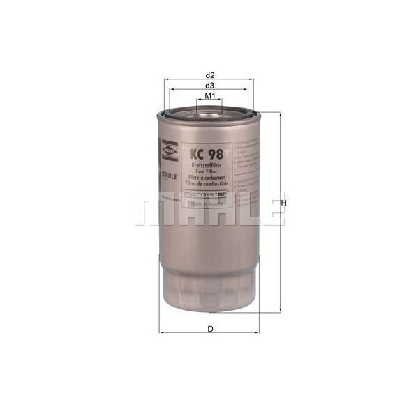 Mahle Filters Filtro de Combustível - KC98