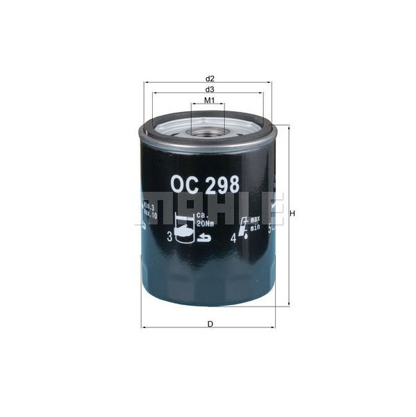 Mahle Filters Filtro de Óleo - OC298