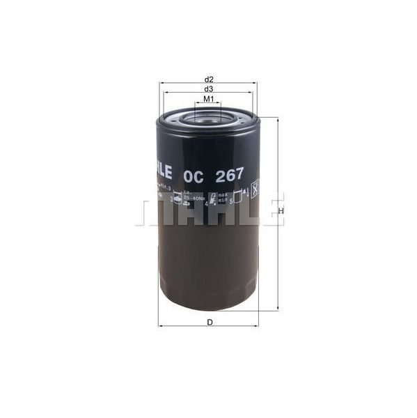 Mahle Filters Filtro de Óleo - OC267