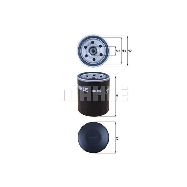 Mahle Filters Filtro de Óleo - OC495