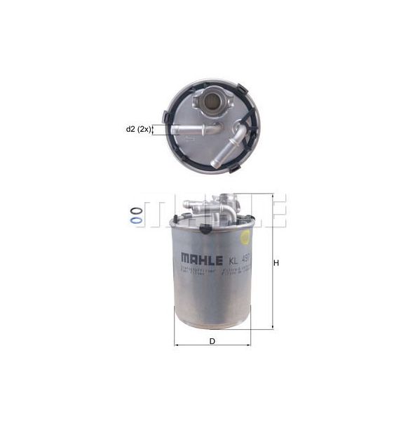 Mahle Filters Filtro de Combustível - KL497D
