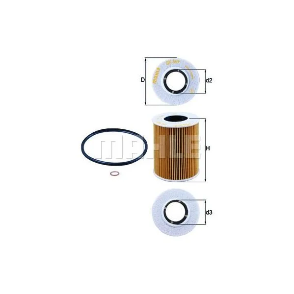 MAHLE FILTERS Filtro de Óleo - OX369D