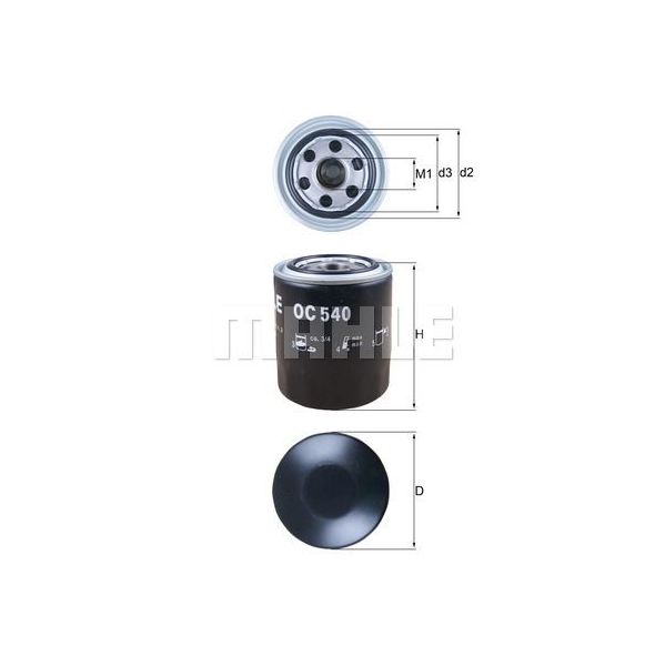 Mahle Filters Filtro de Óleo - OC540