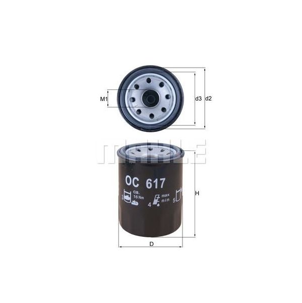 Mahle Filters Filtro de Óleo - OC617