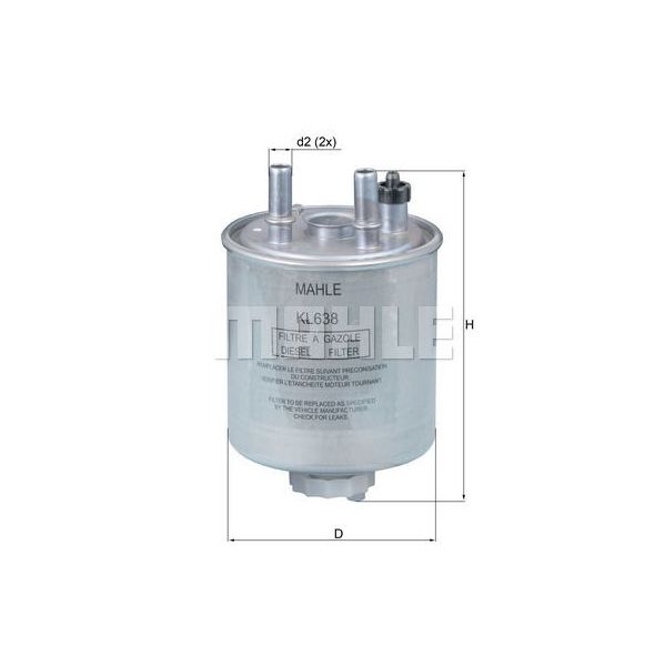 Mahle Filters Filtro de Combustível - KL638