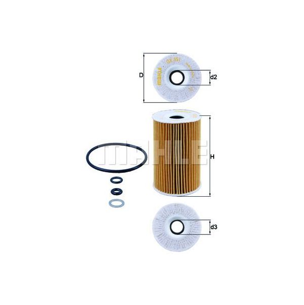 Mahle Filters Filtro de Óleo - OX351D