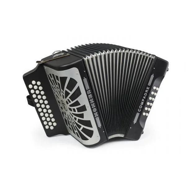 Hohner Concertina Compadre GCF Black Silver Grill