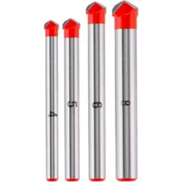 Conjunto brocas para ladrilhos de carboneto 4,5,6,8mm KWB