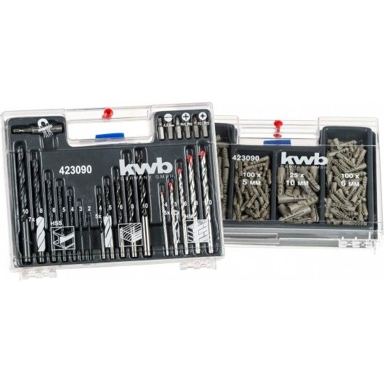 Kit brocas, bits e buchas 300pç refª 49423090 KWB