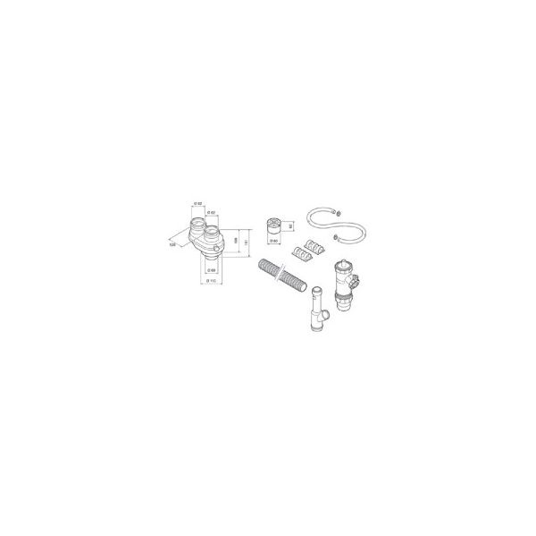 Bosch Adapt. Troços Independ: 80/110 para 80/80 Recolha Condensados Az 299 - 7719001991
