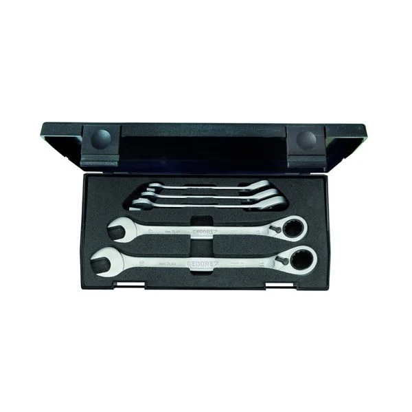 Gedore 7 UR-005 Conjunto de chave combinada com roquete reversível, 5 peças 8-19 mm - 2327651
