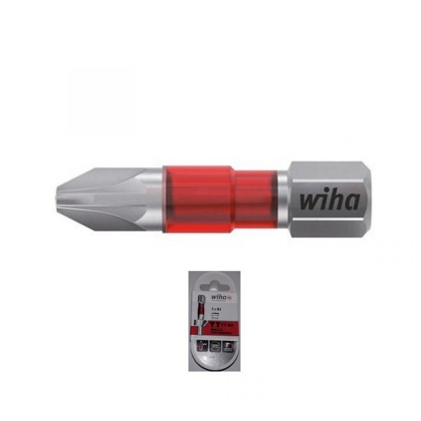 DUVER Caixa 5 Bit Atornillar Cabo 1/4'' Torsion Uv Roja Wiha Pz 29mm Punta Atornill PZ2 1428.335