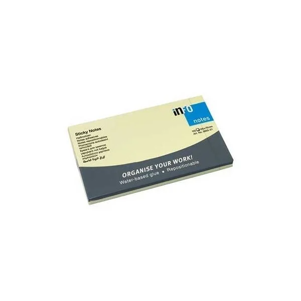 Infonotes Bloco Notas Adesivas 75x125mm 100 Fls Amarelo 1 Un.