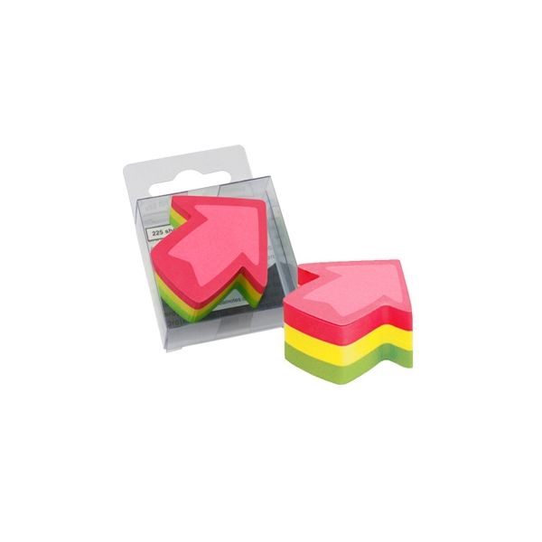Infonotes Bloco Notas Adesivas Seta 50x50mm 225 Fls 3 Cores