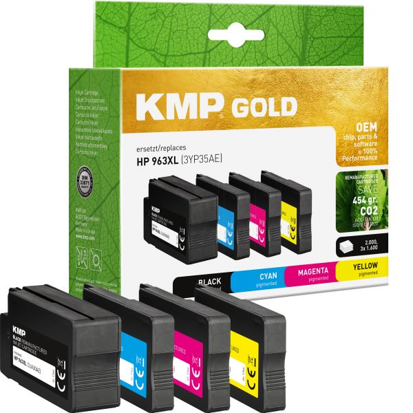 Cartucho de Tinta KMP HP 963XL Preto, Ciano, Magenta, Amarelo Compatível