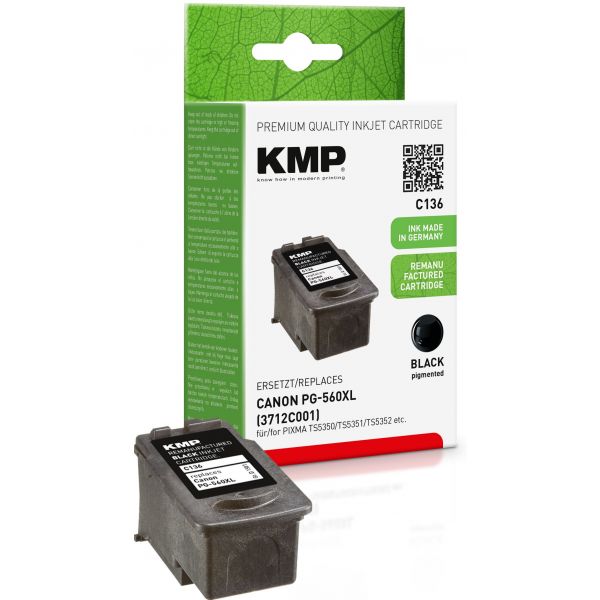 Cartucho KMP Canon PG-560XL Preto Compatível
