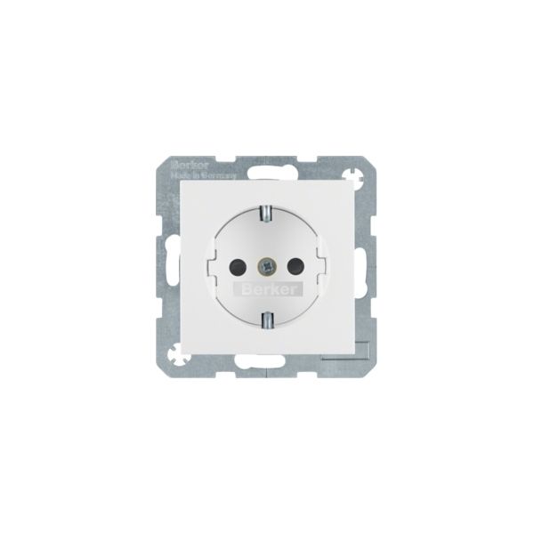 Berker S. 1/B. X Tomada Schuko Obturad., Branco Mate - 47231909