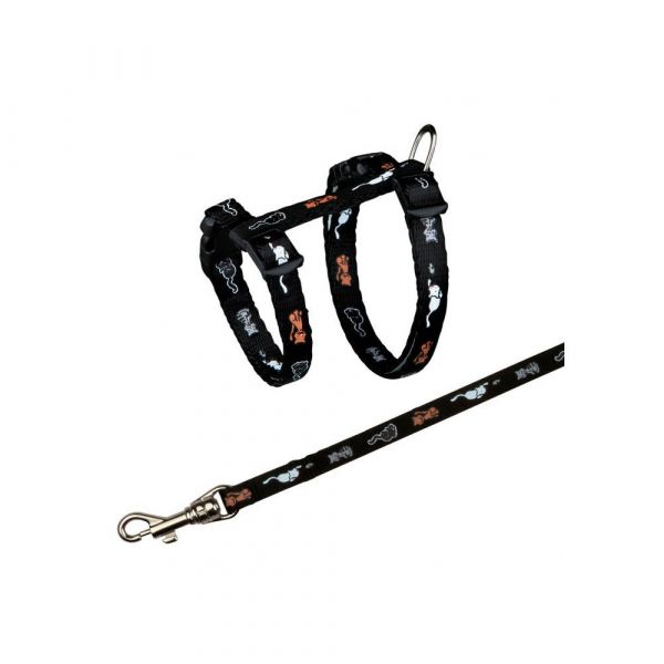 Trixie Peitoral+trela Ajustavel em Nylon para Gatos