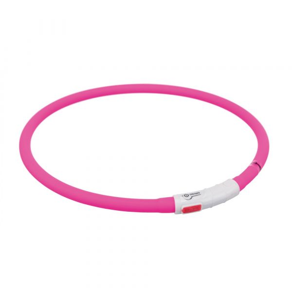 Trixie Coleira Flasher usb (xs-xl) 70cm Rosa