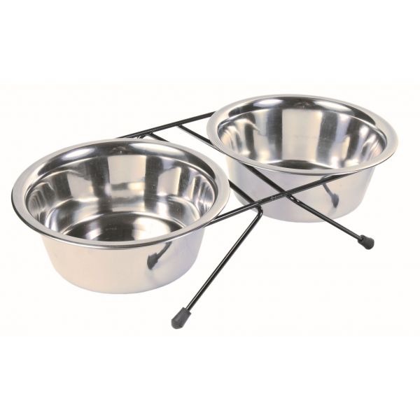 Trixie Comedouro Inox Eat on Feet 2x 0,75l / 15cm - 24832