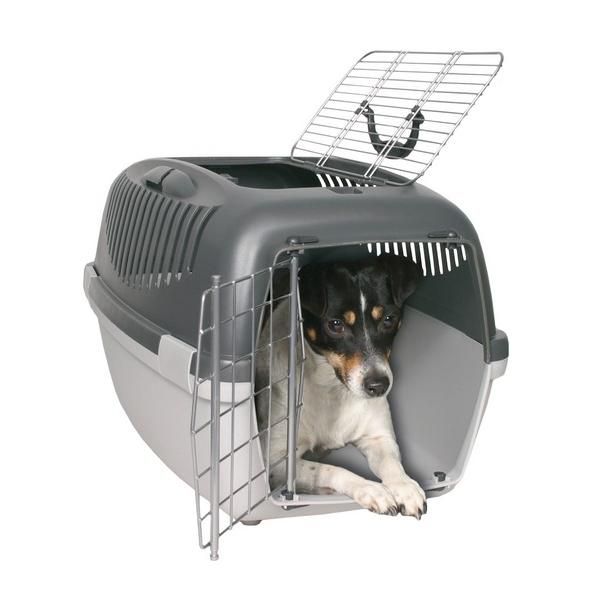 Trixie Transportadora Capri 3 Open Top Cinza Claro/Cinza 40 x 38 x 61cm
