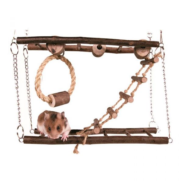 Trixie Ponte Suspensa Madeira Ratos e Hamsters 27x17x7cm