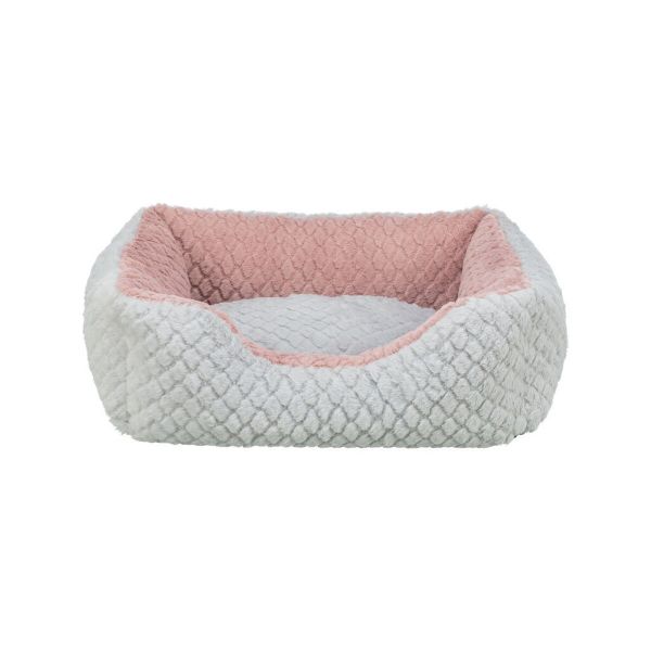 Trixie Cama de Peluche Kaline Mio Cinzento e Rosa 50 x 40 cm