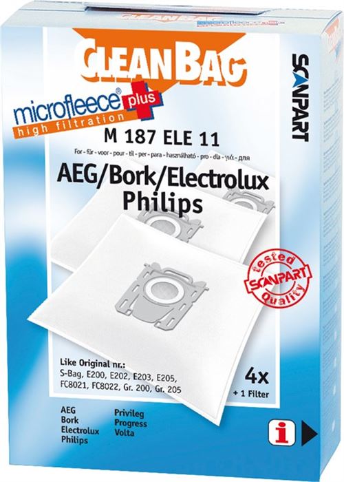 Sacos de Aspirador Scanpart M187ELE11