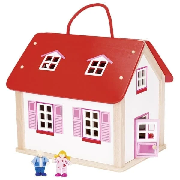 Mala casa com acessórios de madeira 3+