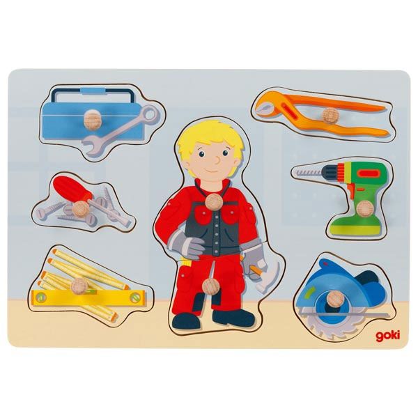 Goki Puzzle 8 Peças De Madeira Artesão