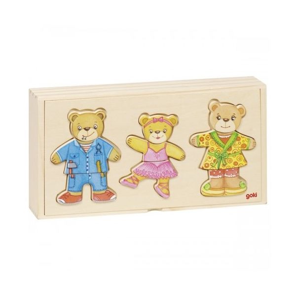Goki Puzzle de Madeira Família de Ursinhos - 57811