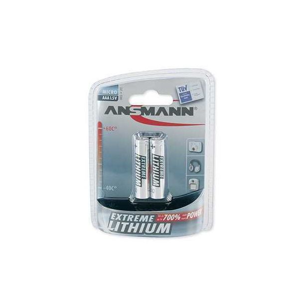 Ansmann Pilha de Lítio Micro AAA Extreme 2 Un.