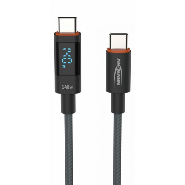 Ansmann 1700-0176 Cabo Carregamento Rápido USB-C para USB-C 140W PD 120cm