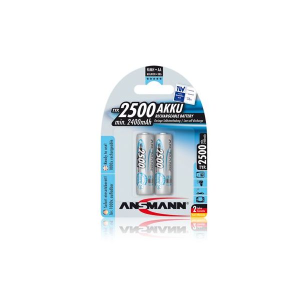Pilha Recarregável 1x2 Ansmann maxE NiMH 2500 Mignon AA 2400 mA - 5035432