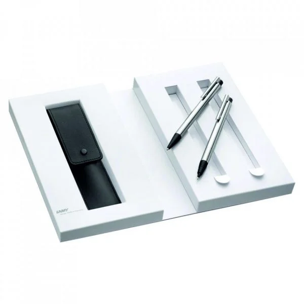 Lamy Conjunto de Escrita Esferográfica & Lapiseira & Bolsa Pele Logo Matt