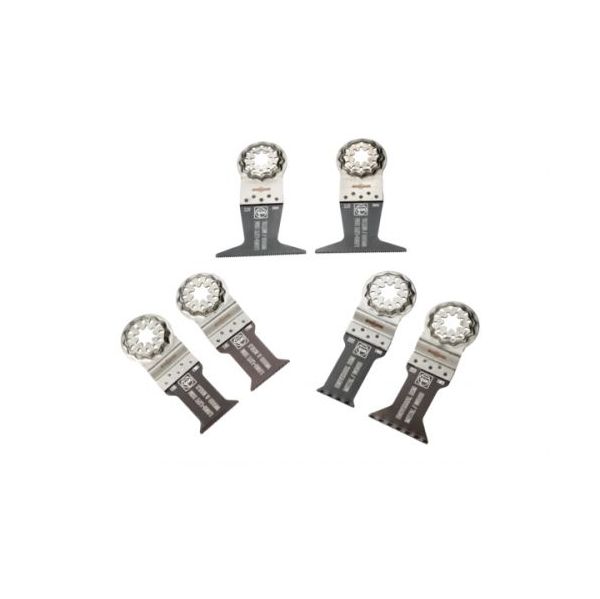 Fein Best Of E-cut Starlock Saw Blades Wood e Metal 6 Peças Prateado